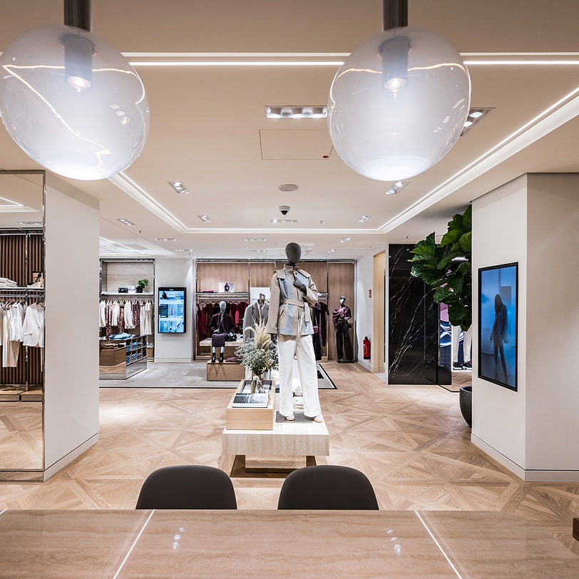 View inside Hugo Boss flagship store